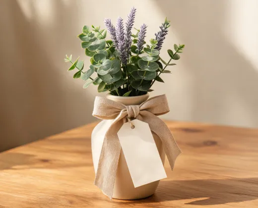 Host gift set with vase and stems